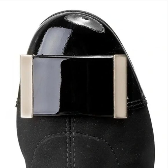 BRAND NEW, never worn black stylish suede boots size 6.5 US , 37 EU - Picture 12 of 13